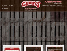 Tablet Screenshot of gumbyspizzaaggieland.com